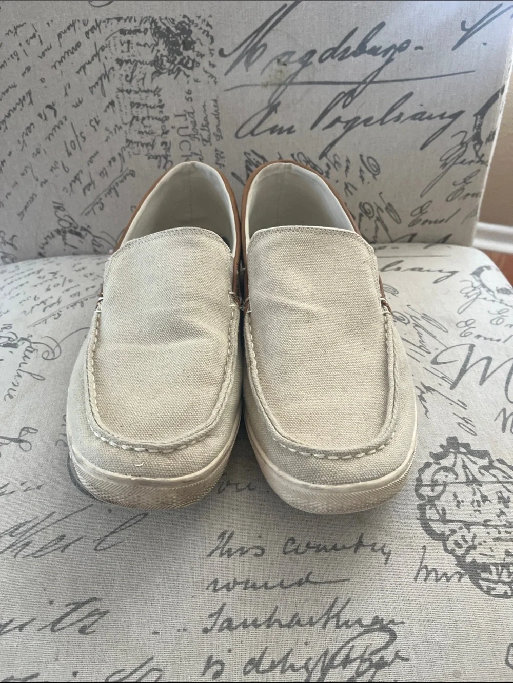 Mens Tommy Bahama slip on shoes Calderon Venetian Canvas Drivers